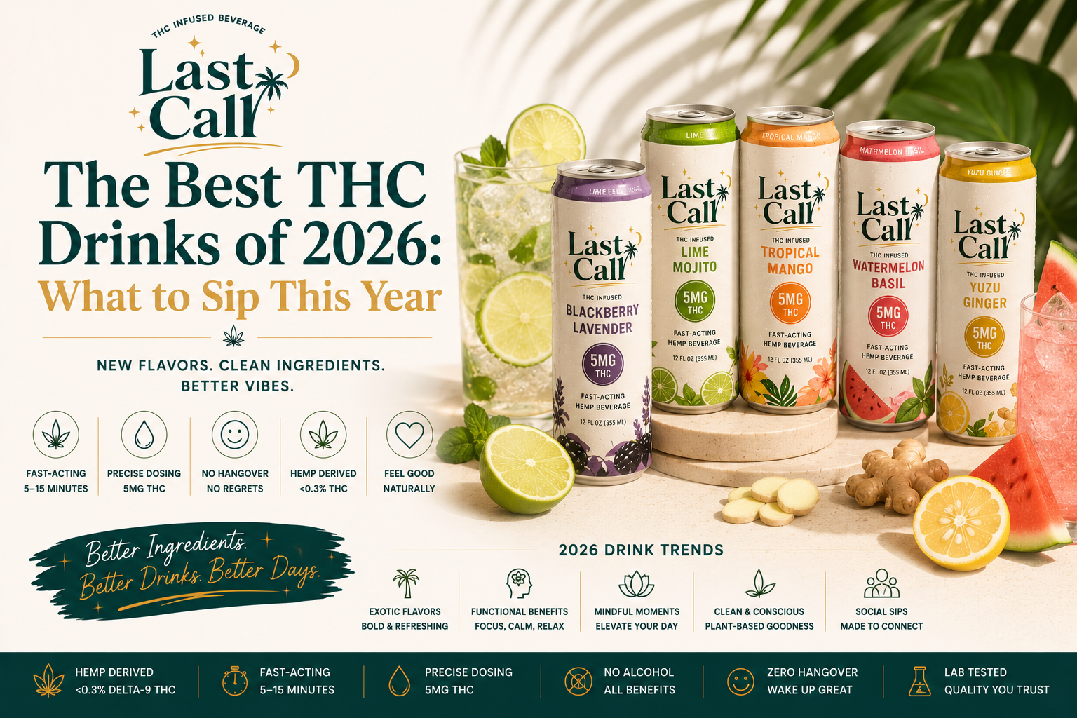 The Best THC Drinks of 2026: What to Sip This Year