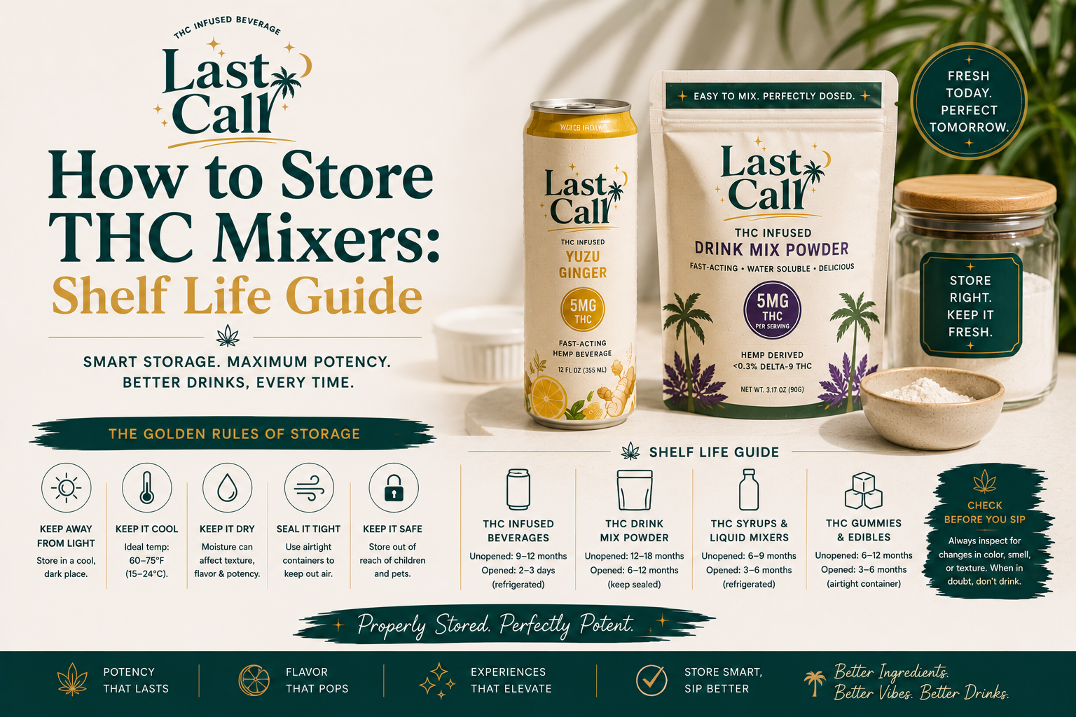 How to Store THC Mixers: Shelf Life Guide