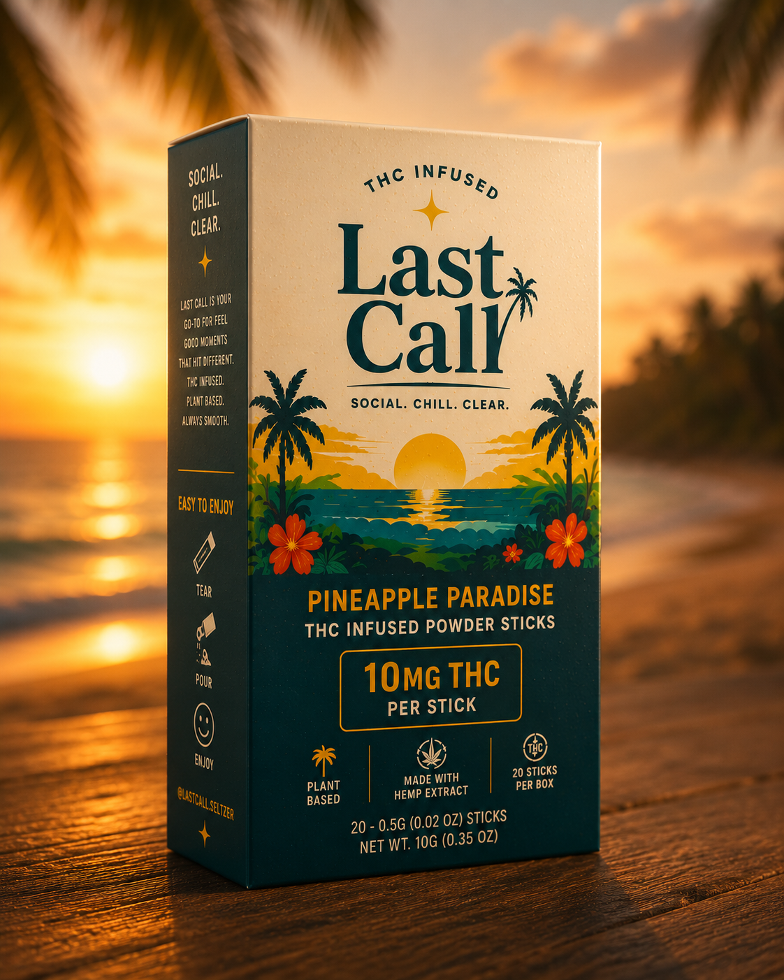 Pineapple Paradise THC Powder 20-Pack 10mg each