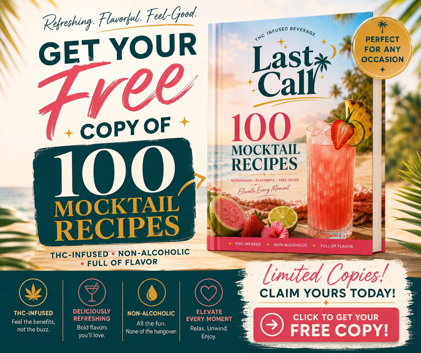 Get your free copy of 100 Last Call THC mocktail recipes