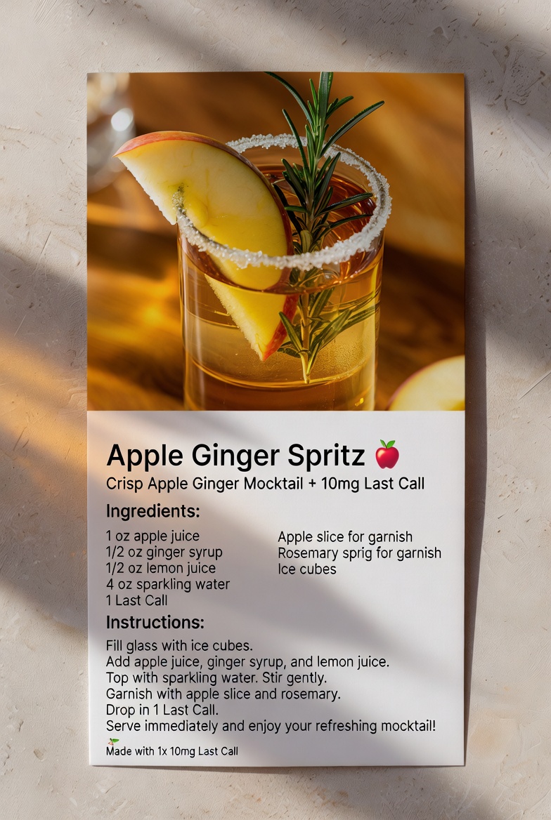 Apple Ginger Spritz with 10mg Last Call