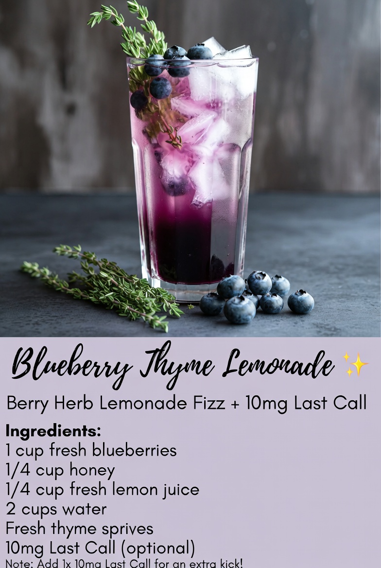 Blueberry Thyme Lemonade with 10mg Last Call