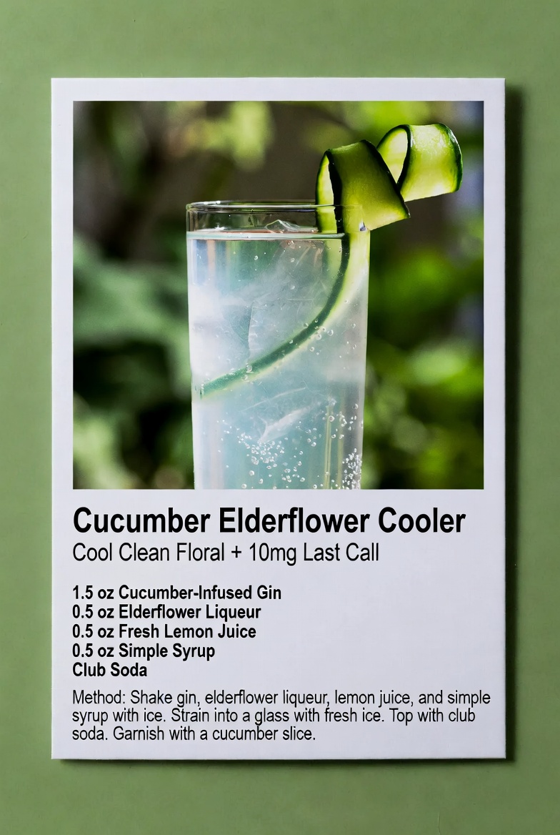 Cucumber Elderflower Cooler with 10mg Last Call
