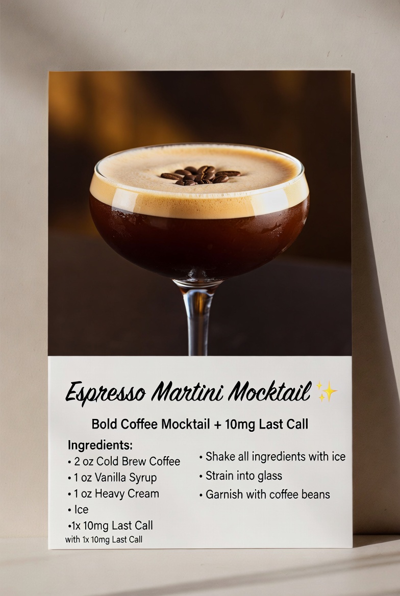 Espresso Martini Mocktail with 10mg Last Call