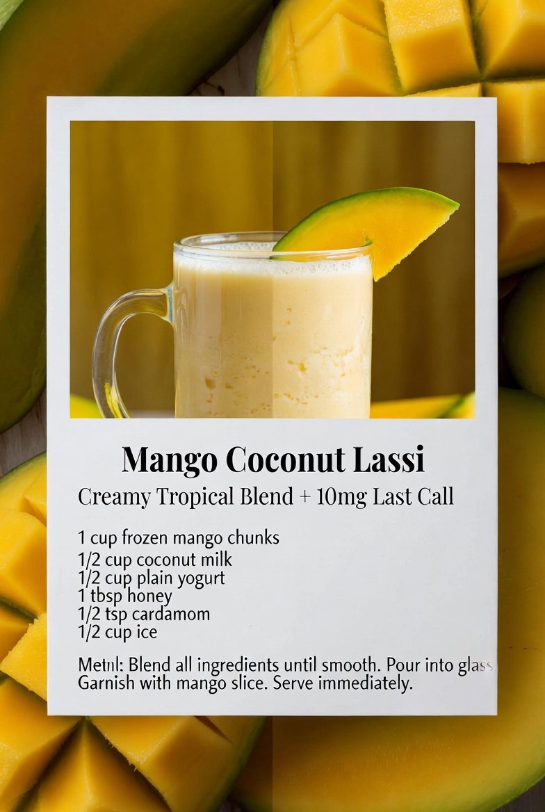 Mango Coconut Lassi with 10mg Last Call