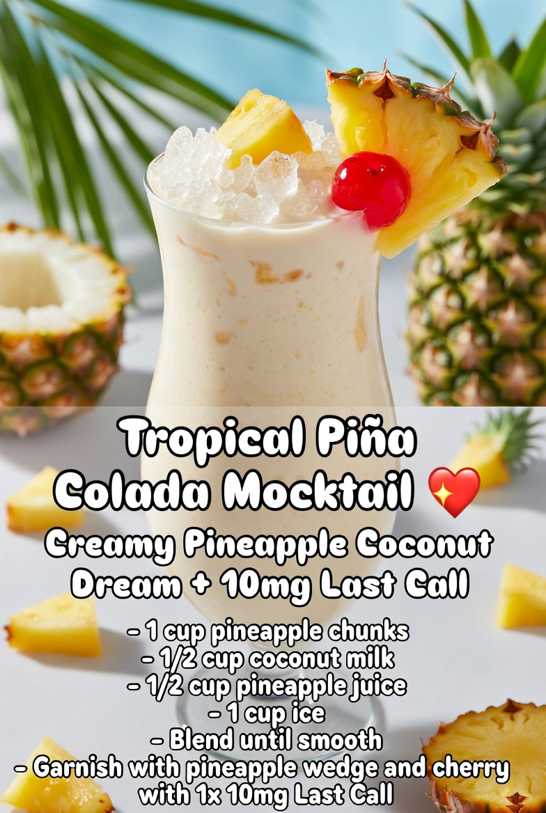 Tropical Pi&ntilde;a Colada Mocktail with 10mg Last Call