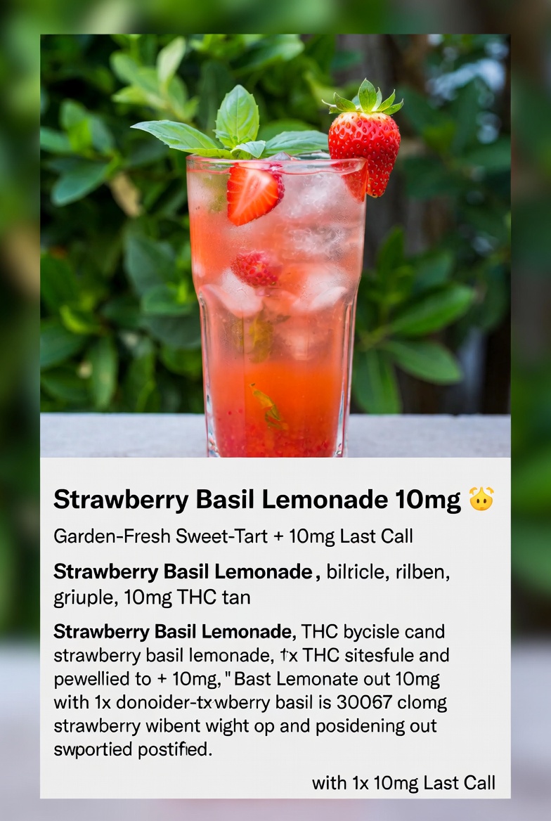 Strawberry Basil Lemonade with 10mg Last Call
