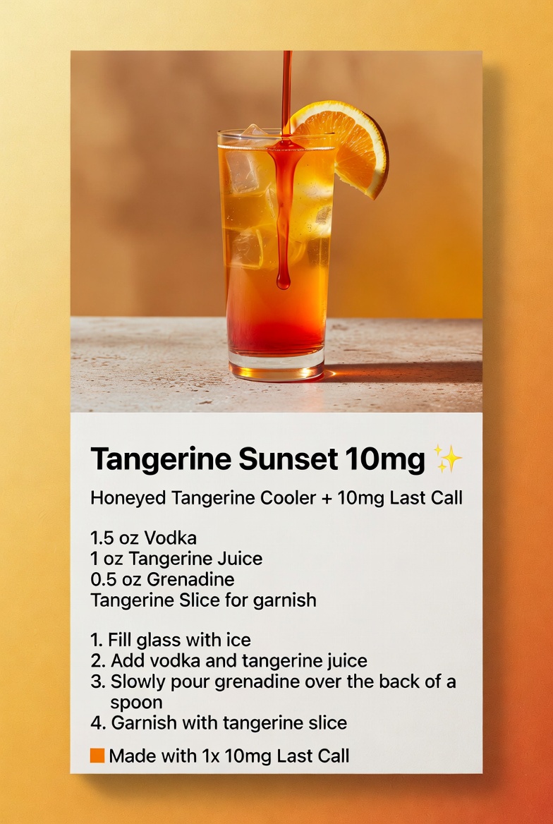 Tangerine Sunset with 10mg Last Call