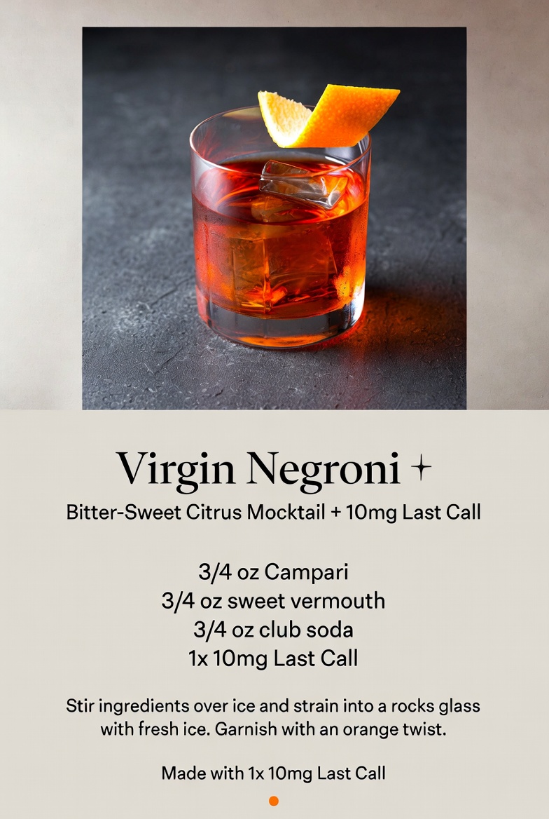 Virgin Negroni with 10mg Last Call